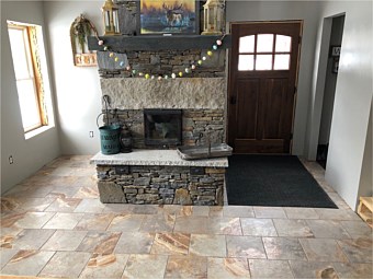 Quimby mt mica ashlar - fireplace